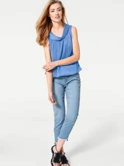 Strandmode|Blusen|heine Blusentop blau