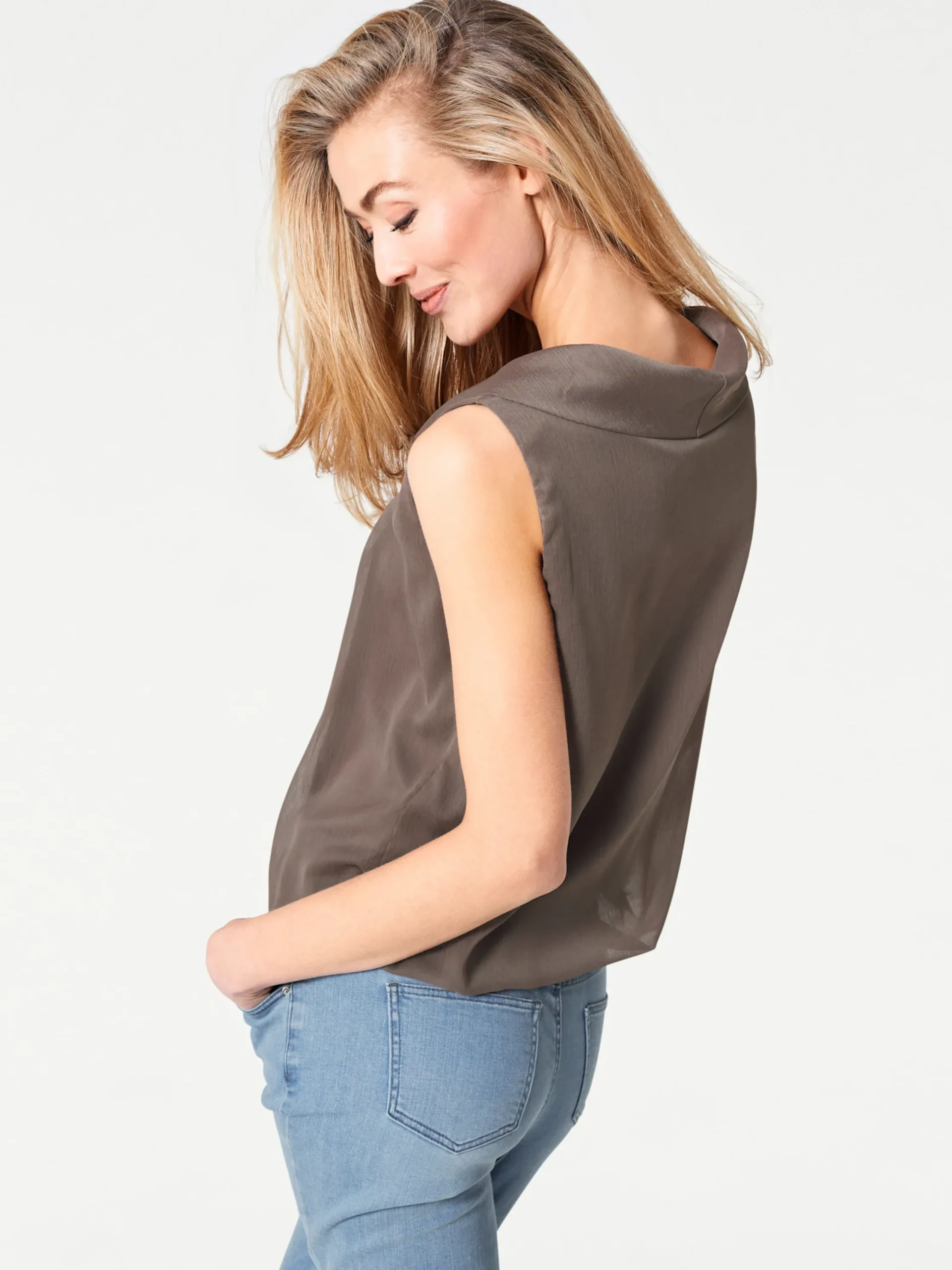 Strandmode|Shirts|heine Blusentop taupe