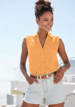 Strandmode|LASCANA Blusentop mangopeach