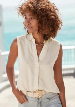 Blusen|LASCANA Blusentop natur