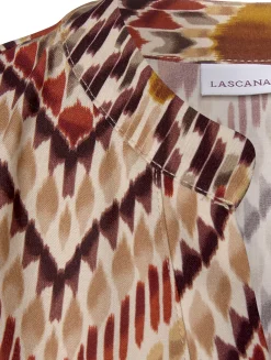 Strandmode|Blusen|LASCANA Blusentop braun-bedruckt