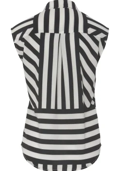 Strandmode|Blusen|LASCANA Blusentop schwarz-weißbedruckt