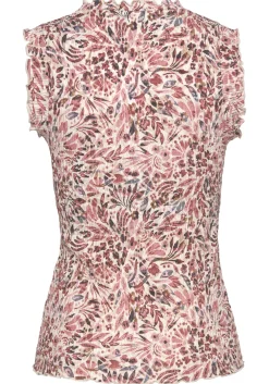 Strandmode|Blusen|Vivance Blusentop creme-mauvebedruckt