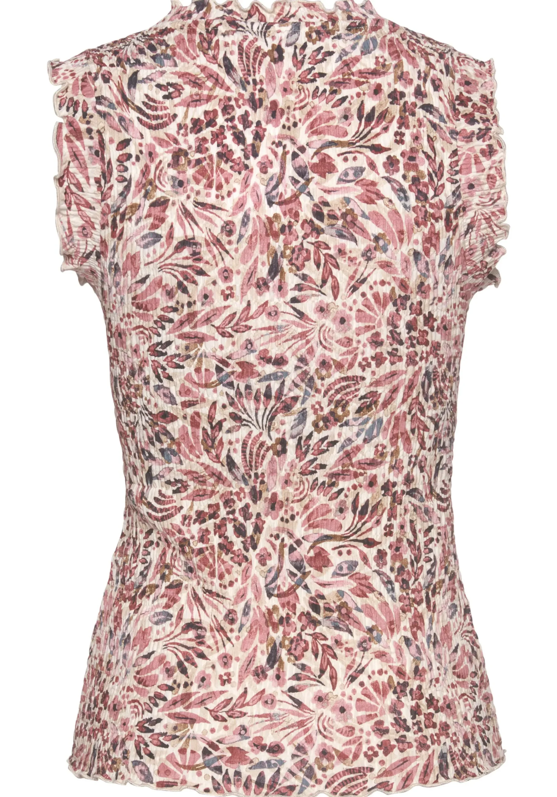 Strandmode|Blusen|Vivance Blusentop creme-mauvebedruckt