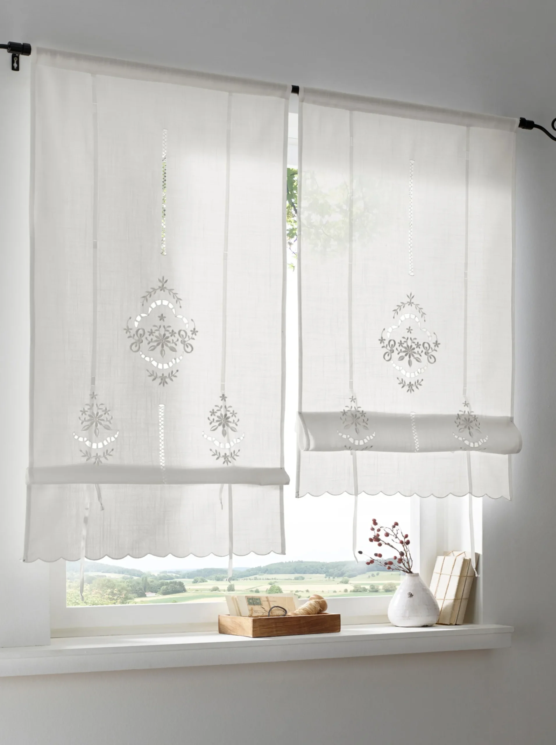 Gardinen & Rollos|heine home Bändchenrollo offwhite