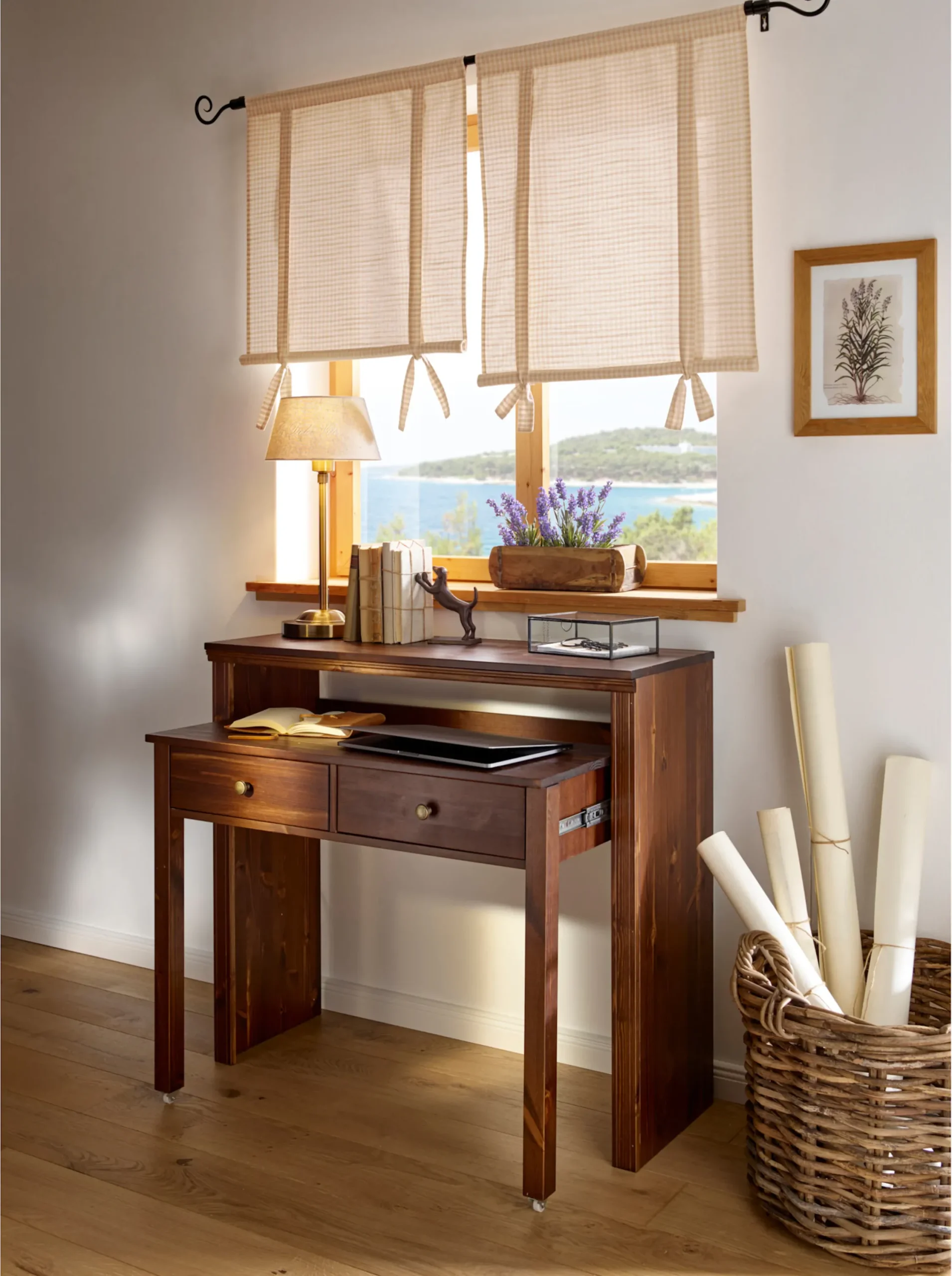 Gardinen & Rollos|heine home Bändchenrollo beige-offwhite