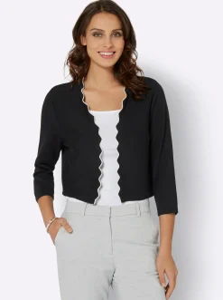 Strickjacken| Bolero in Feinstrick-Qualität schwarz