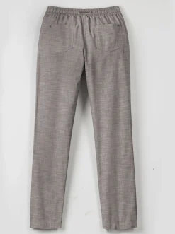 Hosen| Bootcuthose mit Dehnbund und Kordelzug taupe