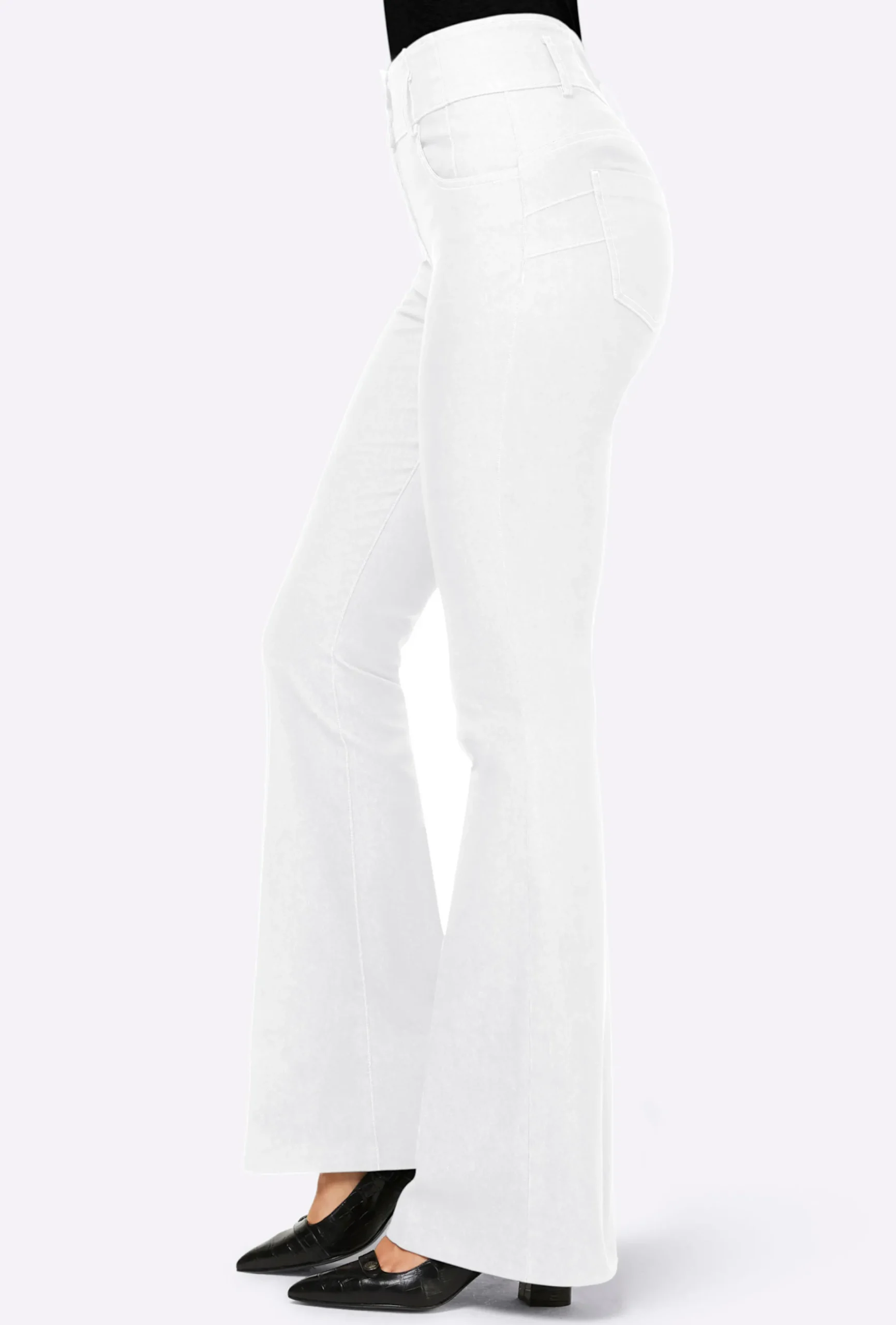 Jeans|heine Bootcut-Jeans weiß