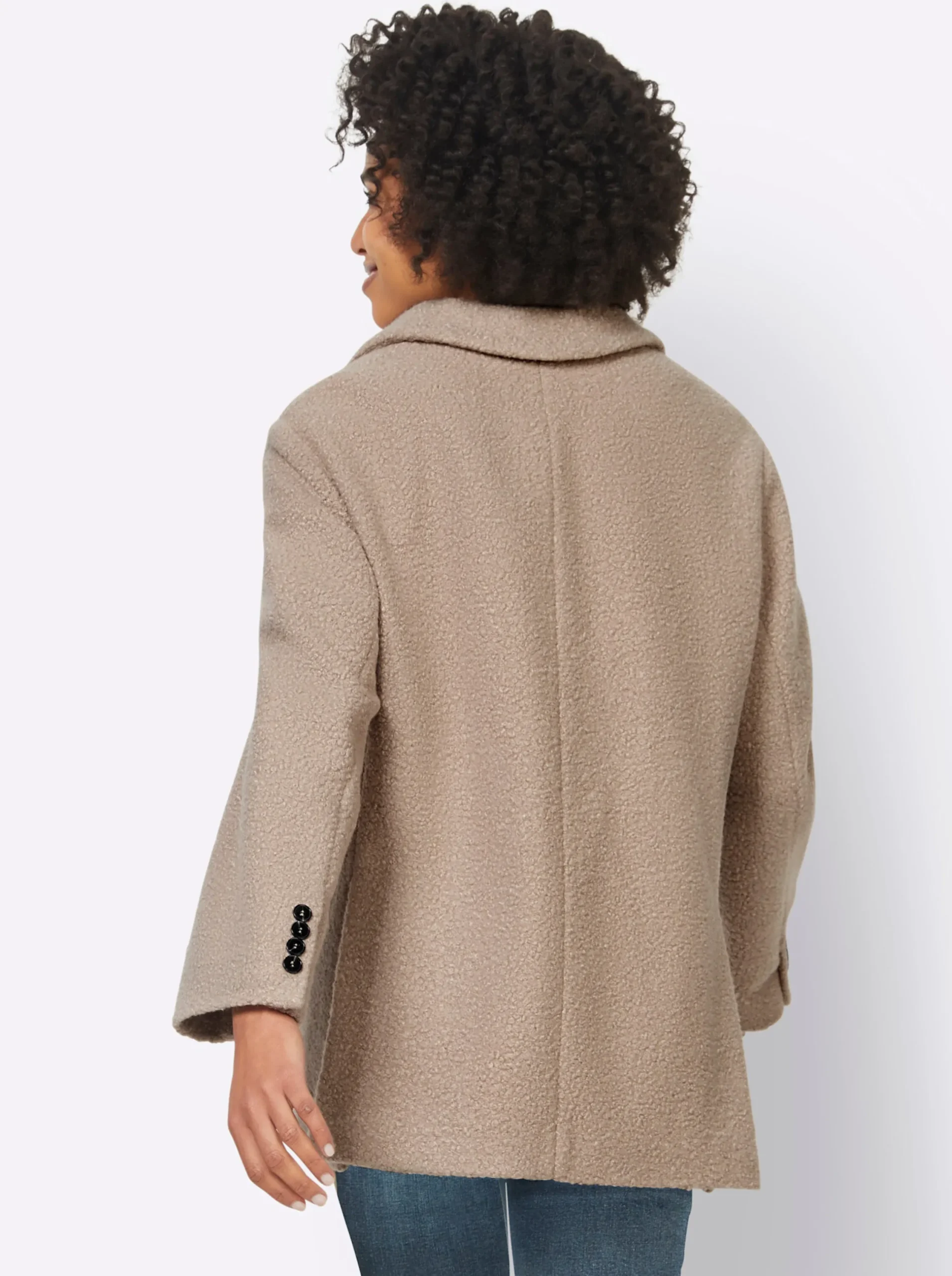 Blazer|heine Bouclé-Blazer sesam-ecru-meliert