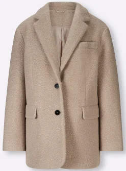 Blazer|heine Bouclé-Blazer sesam-ecru-meliert