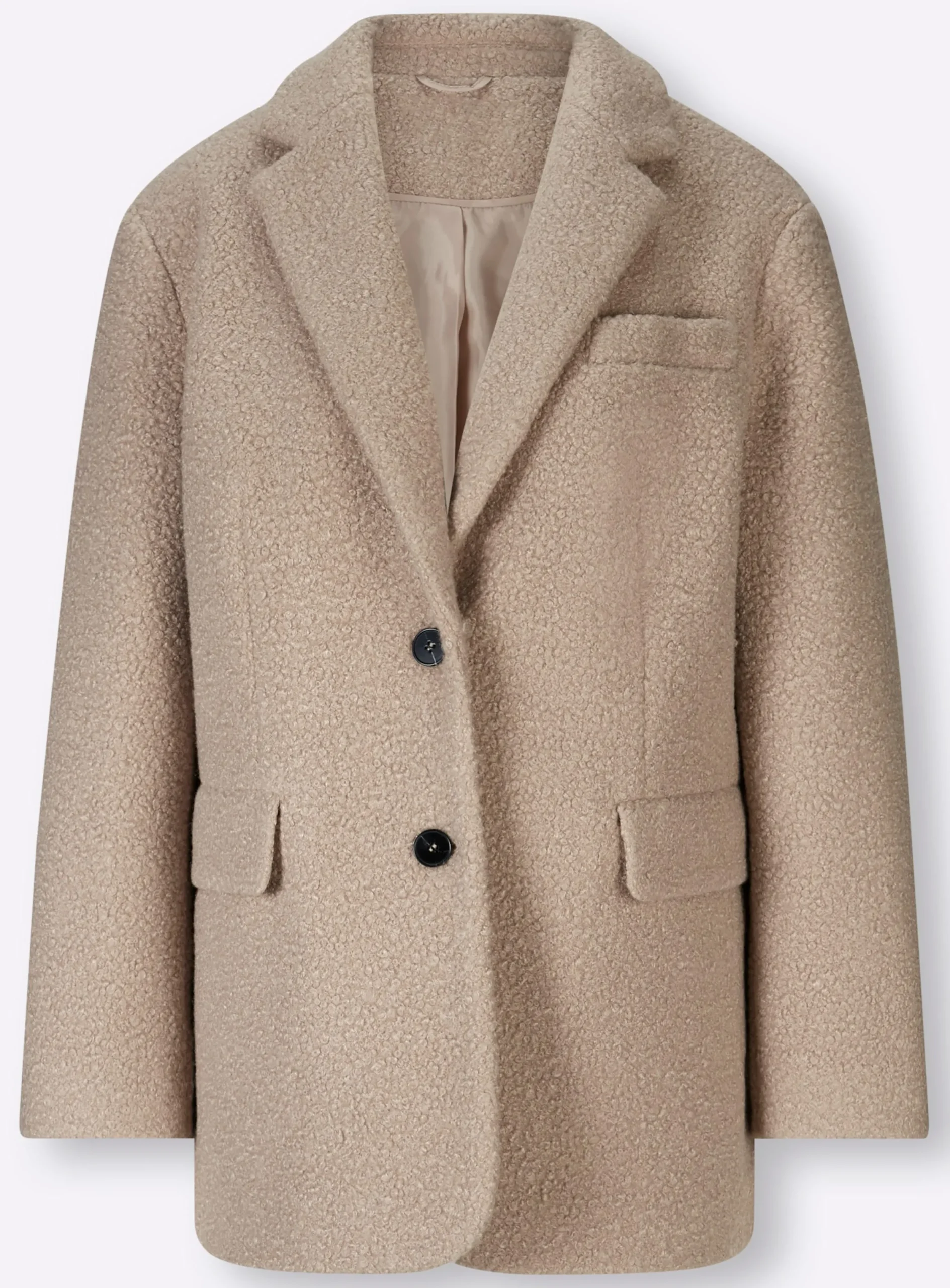 Blazer|heine Bouclé-Blazer sesam-ecru-meliert