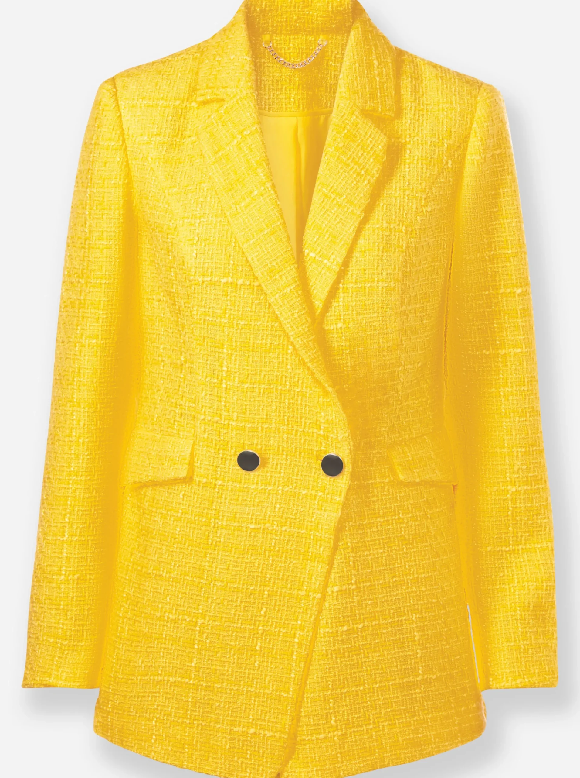 Blazer|heine Bouclé-Blazer mit Schulterpolstern sonnengelb