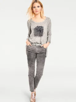 Jeans|heine Boyfriend Hose grau