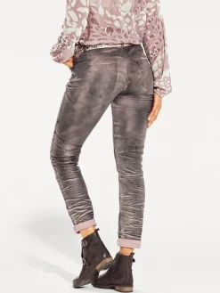 Jeans|heine Boyfriend Hose dunkelmauve