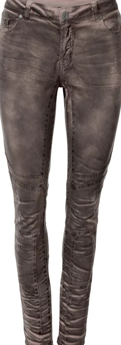 Jeans|heine Boyfriend Hose dunkelmauve
