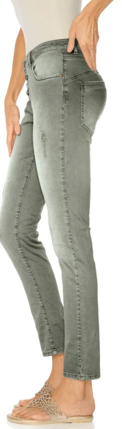 Basics|Hosen|heine Boyfriend Hose grau-grün