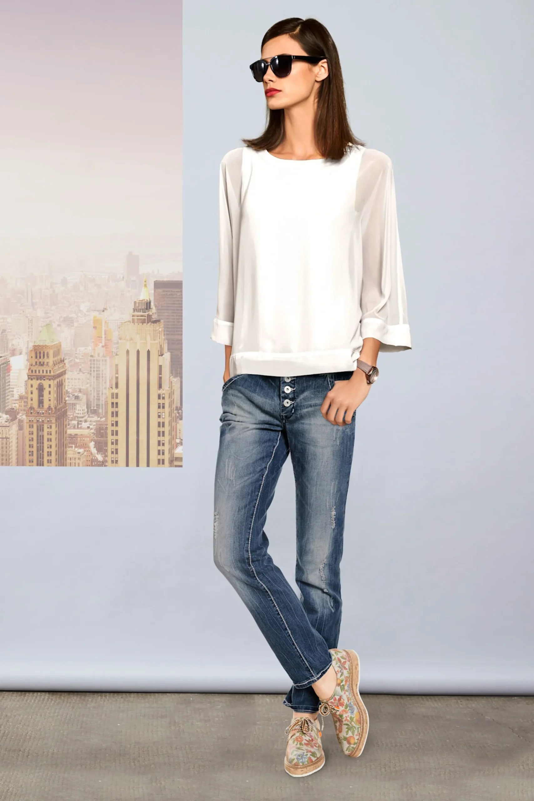 Jeans|heine Boyfriend-Jeans bluestone