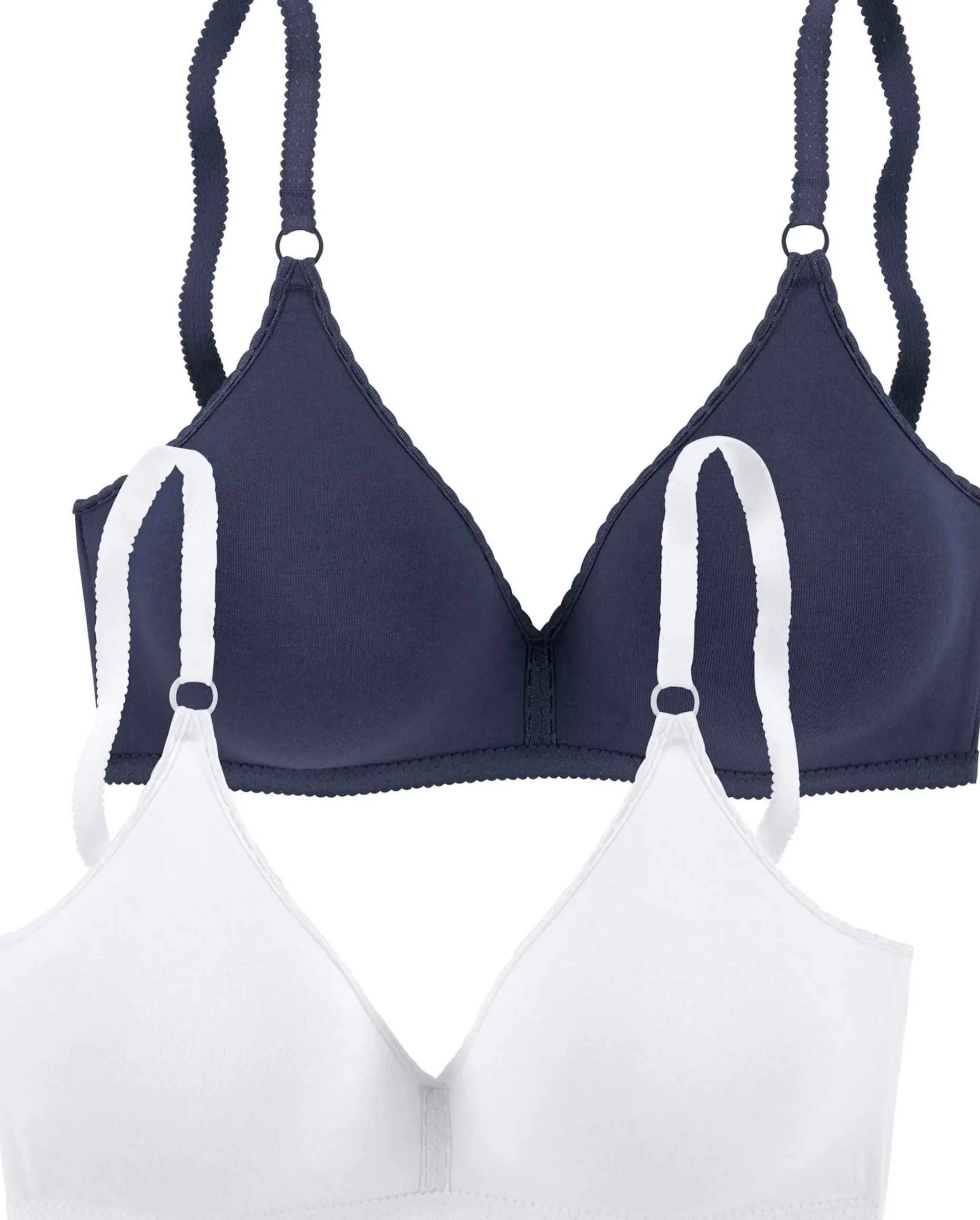 Bhs|petite fleur Bralette-BH marine+weiß