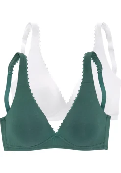 Bhs|petite fleur Bralette-BH jade+weiß