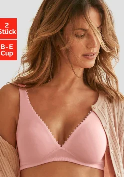 Bhs|petite fleur Bralette-BH rosé+weiß