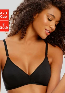 Bhs|petite fleur Bralette-BH schwarz+weiß