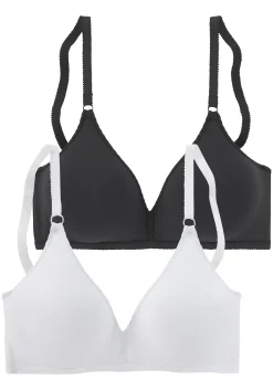 Bhs|petite fleur Bralette-BH schwarz+weiß