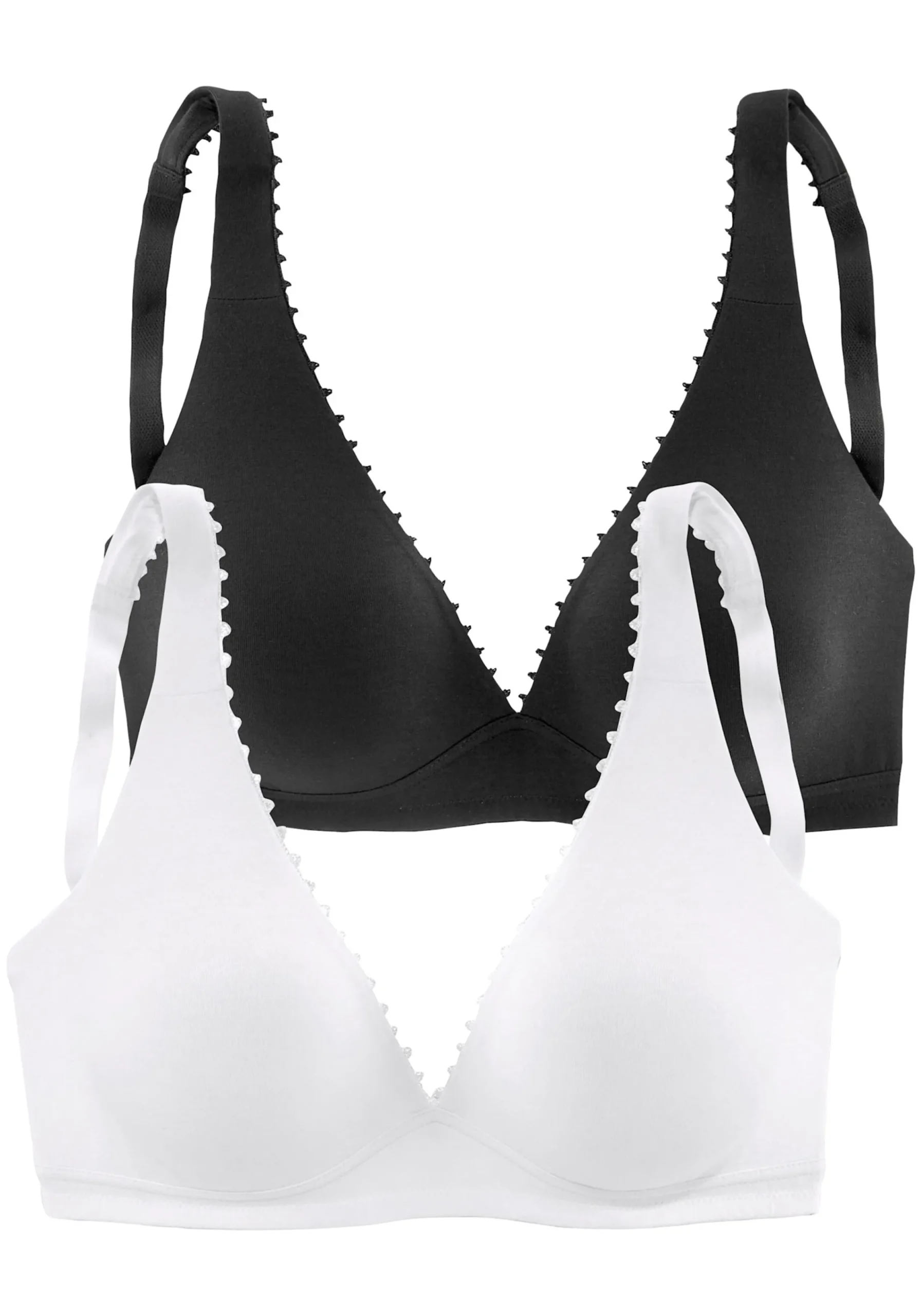 Bhs|petite fleur Bralette-BH weiß+schwarz