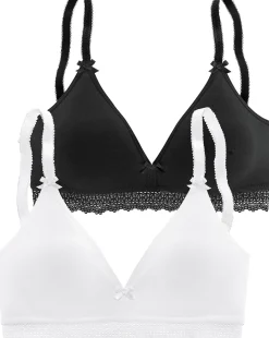 Bhs|petite fleur Bralette-BH weiß+schwarz