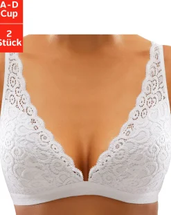 Bhs|petite fleur Bralette-BH 2xweiß