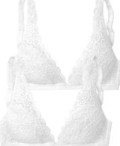 Bhs|petite fleur Bralette-BH 2xweiß