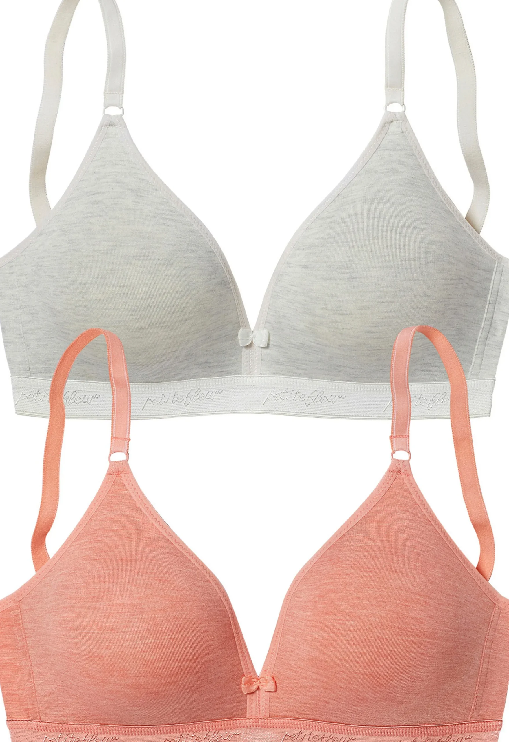Bhs|petite fleur Bralette-BH orange-meliert+creme-meliert