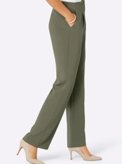 Hosen| Bundfaltenhose khaki