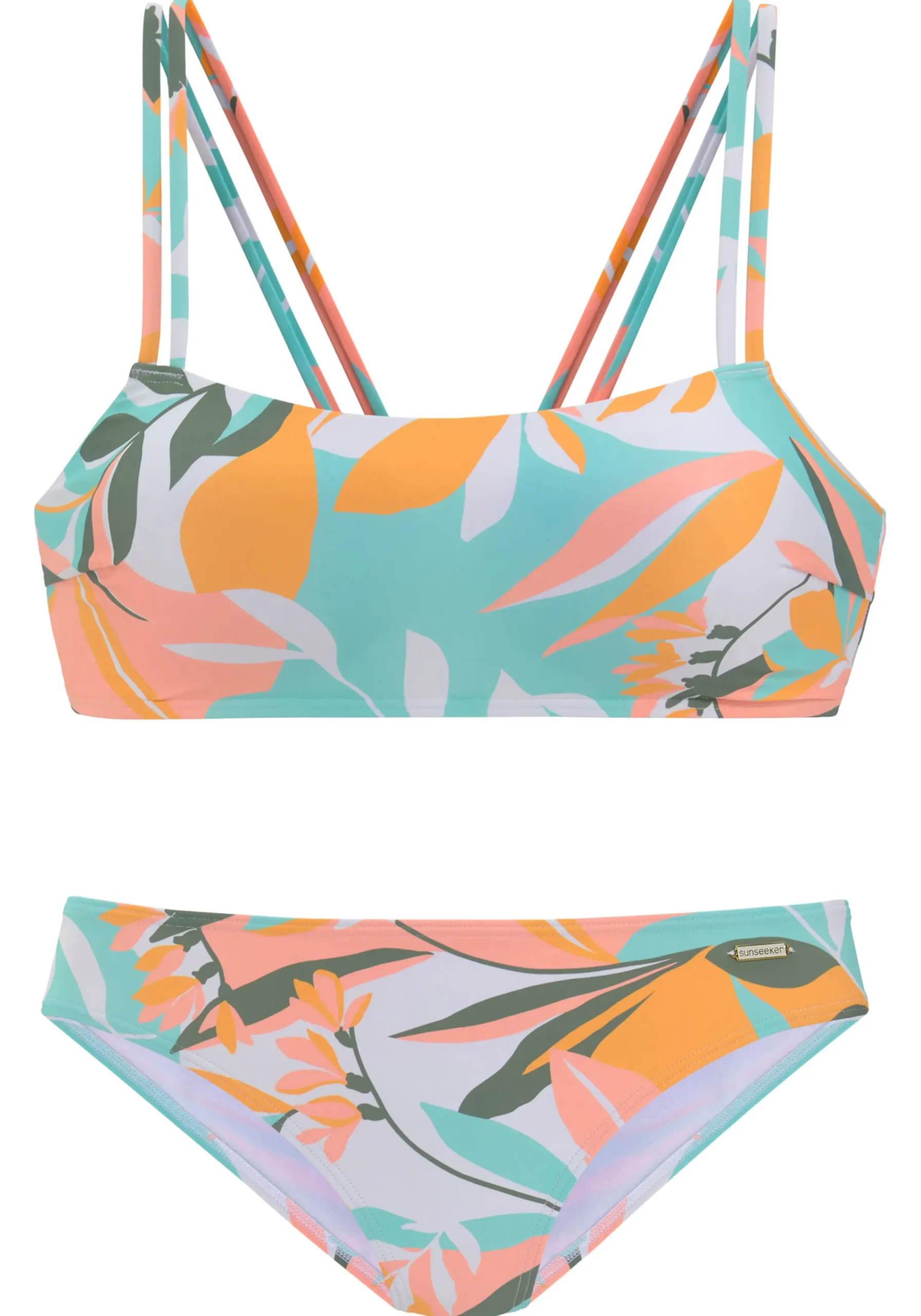 Bikinis|Sunseeker Bustier-Bikini weiß-gelb