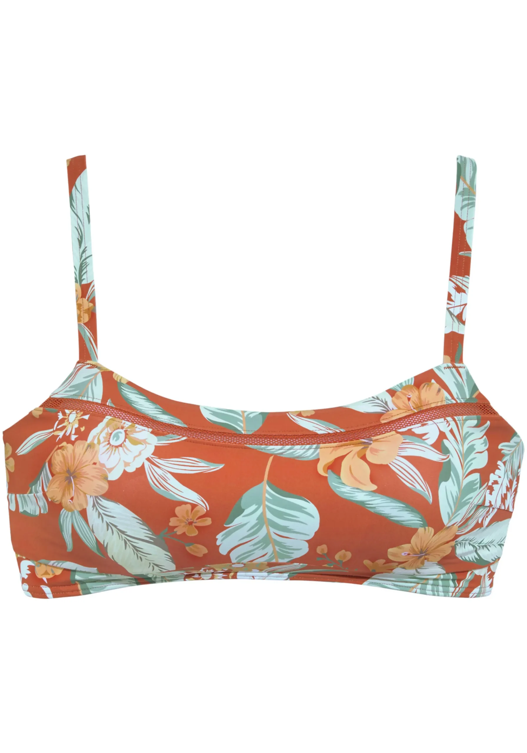 Bikinis|Sunseeker Bustier-Bikini-Top rostrot-bedruckt