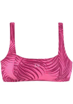 Bikinis|LASCANA ACTIVE Bustier-Bikini-Top bordeaux-bedruckt