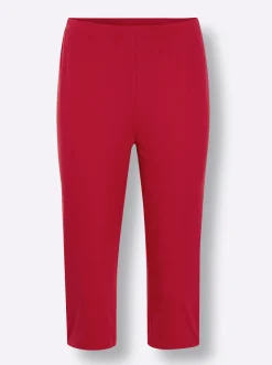 Nachtwäsche|wäschepur Capri-Anzüge weiß-schwarz-bedruckt+weiß-rot-bedruckt