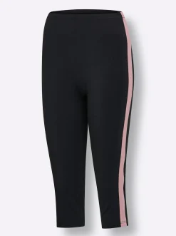 Homewear|wäschepur Capri-Anzug schwarz-hortensie