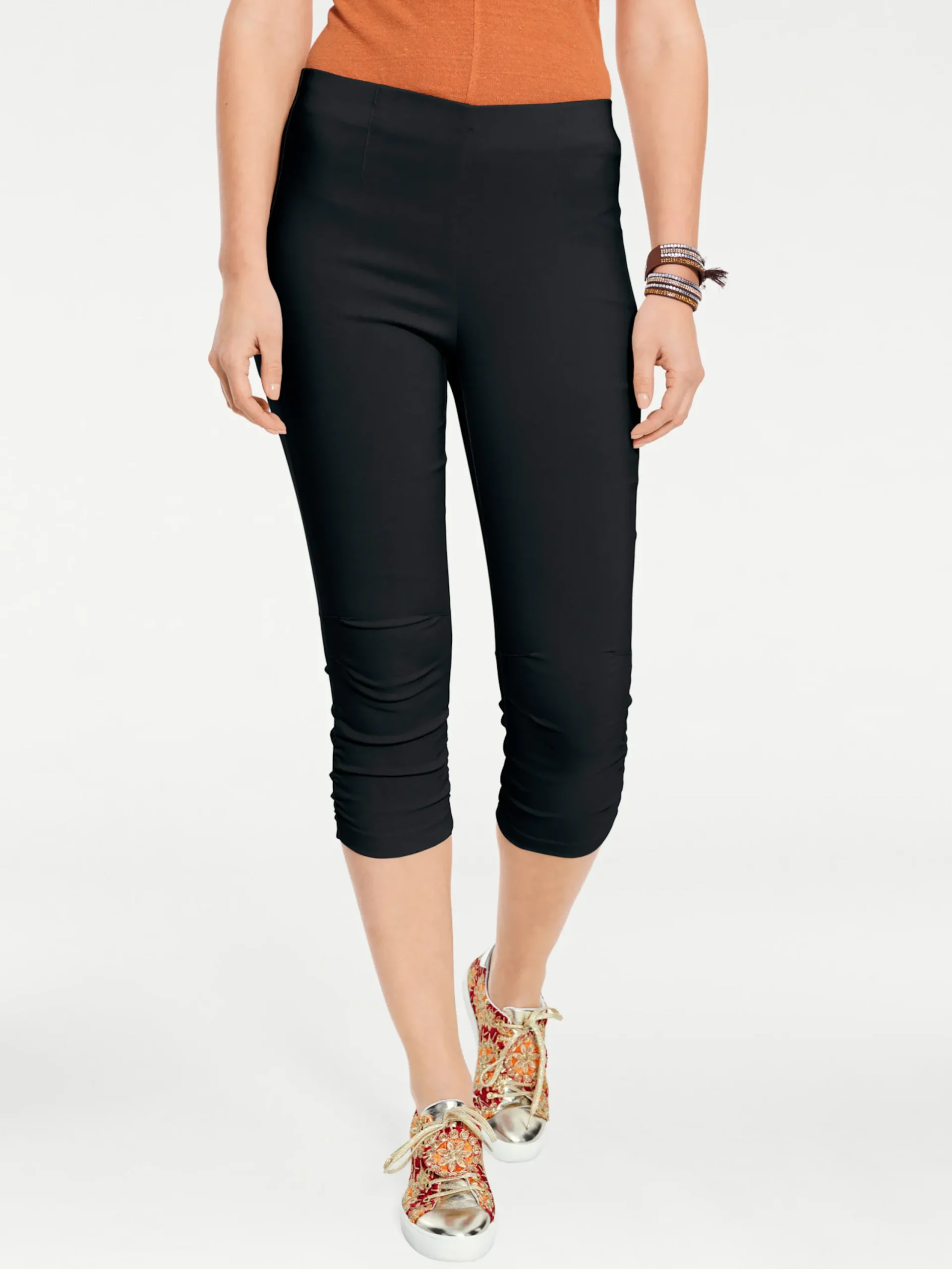 Strandmode|Basics|heine Capri-Hose schwarz