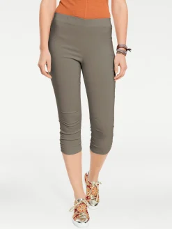 Hosen|heine Capri-Hose oliv