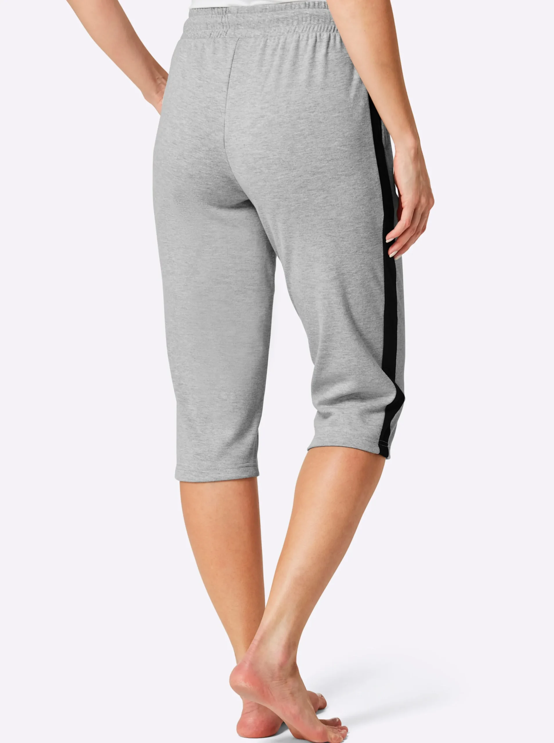 Homewear|Homewear|feel good Capri-Hose grau-melange