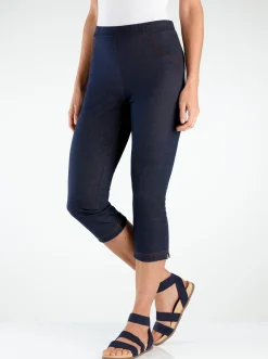Basics| Caprihose in Jeans-Optik marine
