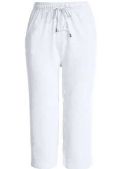 Homewear|Homewear| Caprihose in Stretch-Qualität weiß