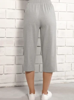 Homewear|Hosen| Caprihose in Stretch-Qualität grau