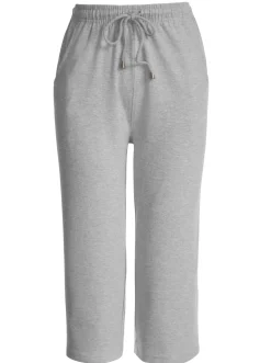 Homewear|Hosen| Caprihose in Stretch-Qualität grau