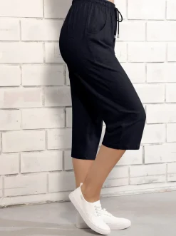 Homewear|Homewear| Caprihose in Stretch-Qualität marine