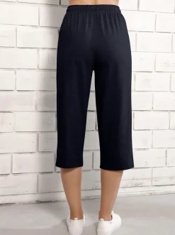 Homewear|Homewear| Caprihose in Stretch-Qualität marine