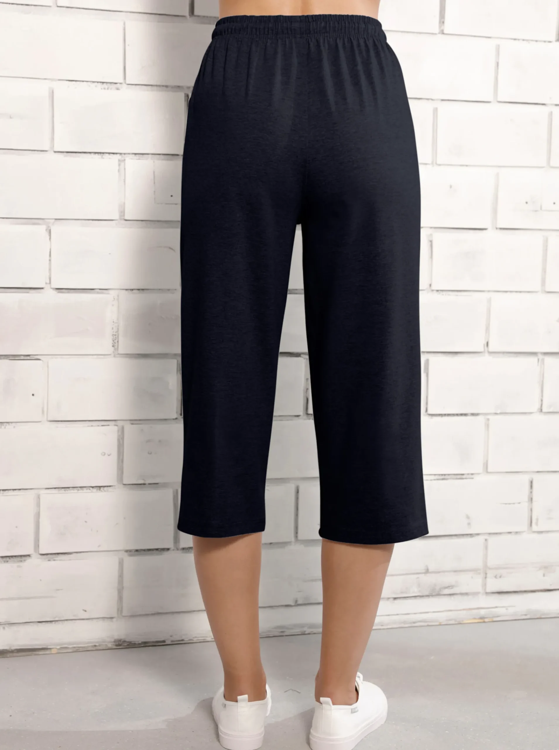 Homewear|Homewear| Caprihose in Stretch-Qualität marine