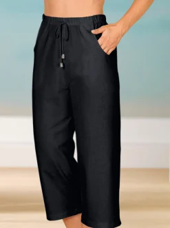 Homewear|Homewear| Caprihose in Stretch-Qualität marine
