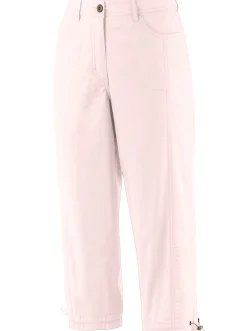 Hosen| Caprihose mit Gummizug am Beinabschluss rosé
